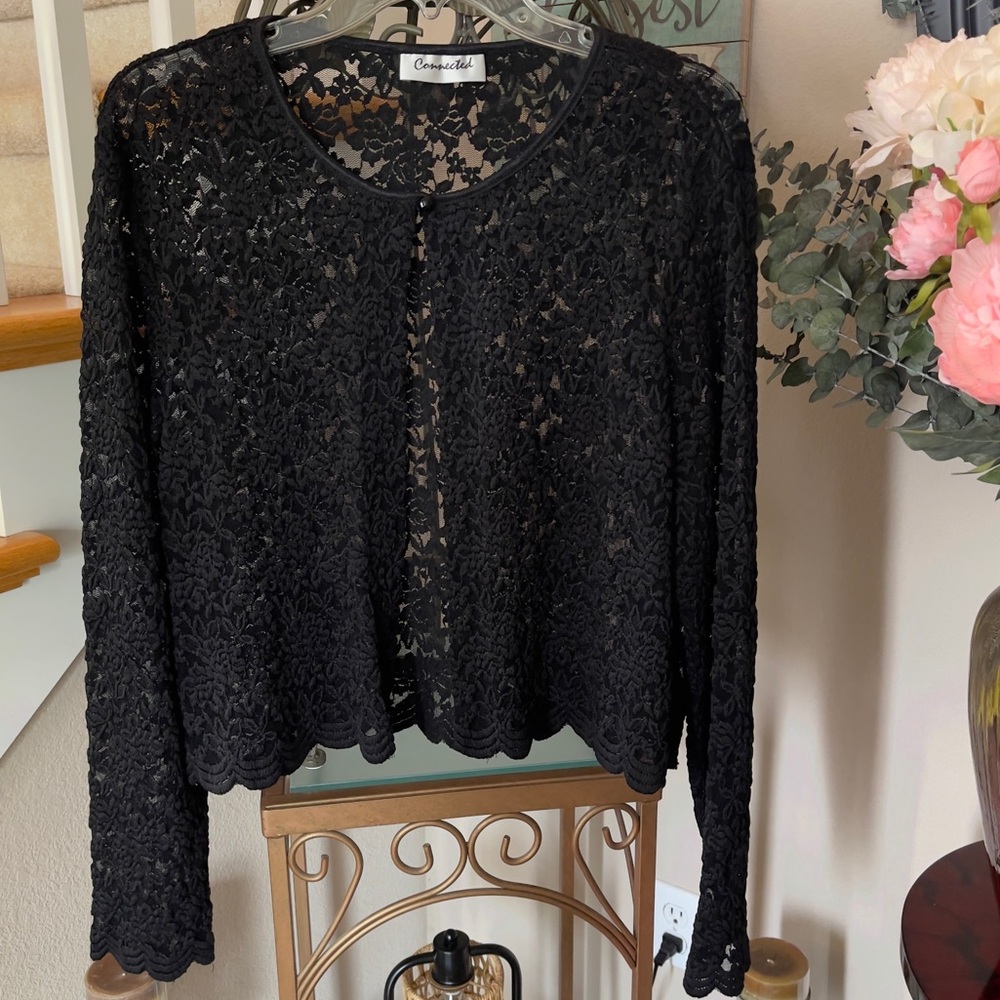 Concepts | Black Lace Cardigan